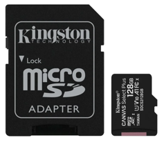 Kingston - 128GB micSDXC Canvas Select Plus 100R A1 C10 Card + ADP