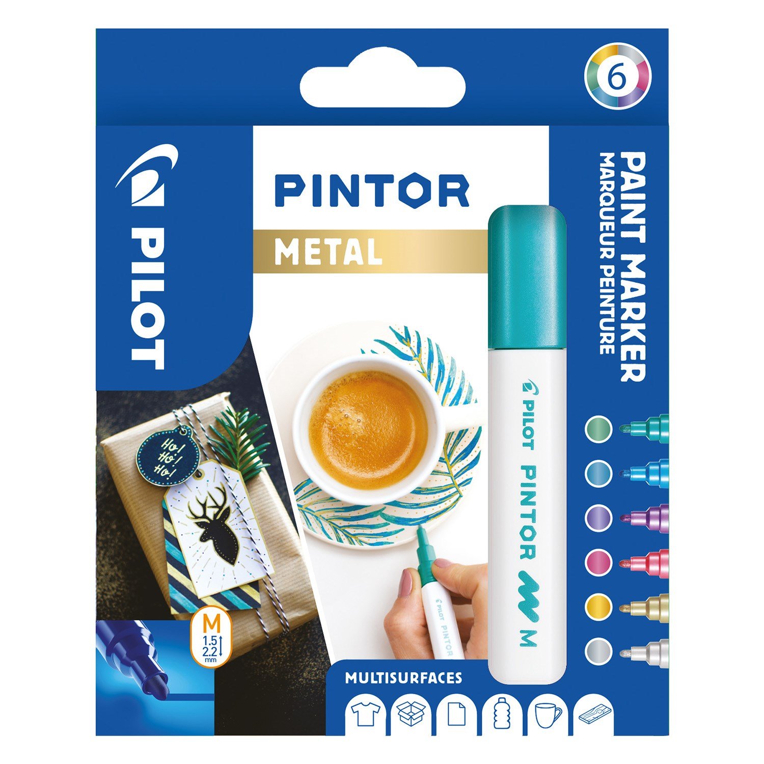 Pilot - Pintor Marker Medium Metal Mix 6 colors (Medium Tip) - Leker