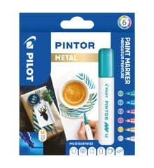 Pilot - Pintor Marker Medium Metal Mix 6 colors (Medium Tip)
