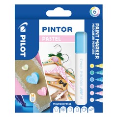 Pilot - Pintor Marker Fine Pastel Mix 6 farver (Medium Tip)