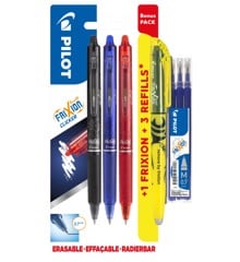 Pilot - FriXion Clicker Pens m/klik 0,7 Bonuspakke 3+Light+Refill sæt