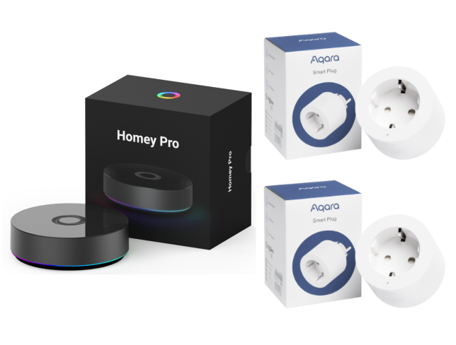 Homey Pro & 2x Aqara smart plug - Bundle