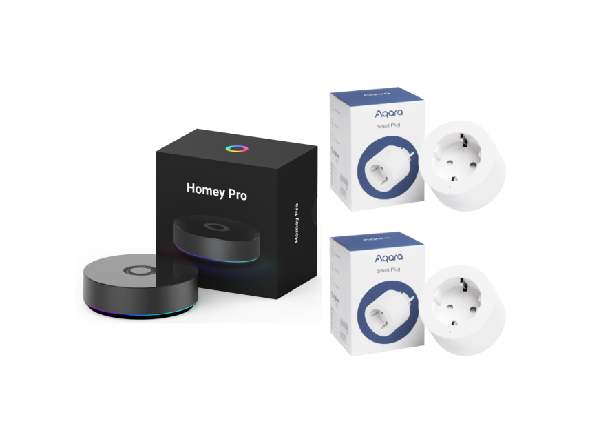 Homey Pro & 2x Aqara smart plug - Bundle