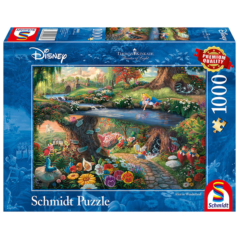 Schmidt - Thomas Kinkade: Disney, Alice in wonderland (1000 pieces) (SCH9636) - Leker