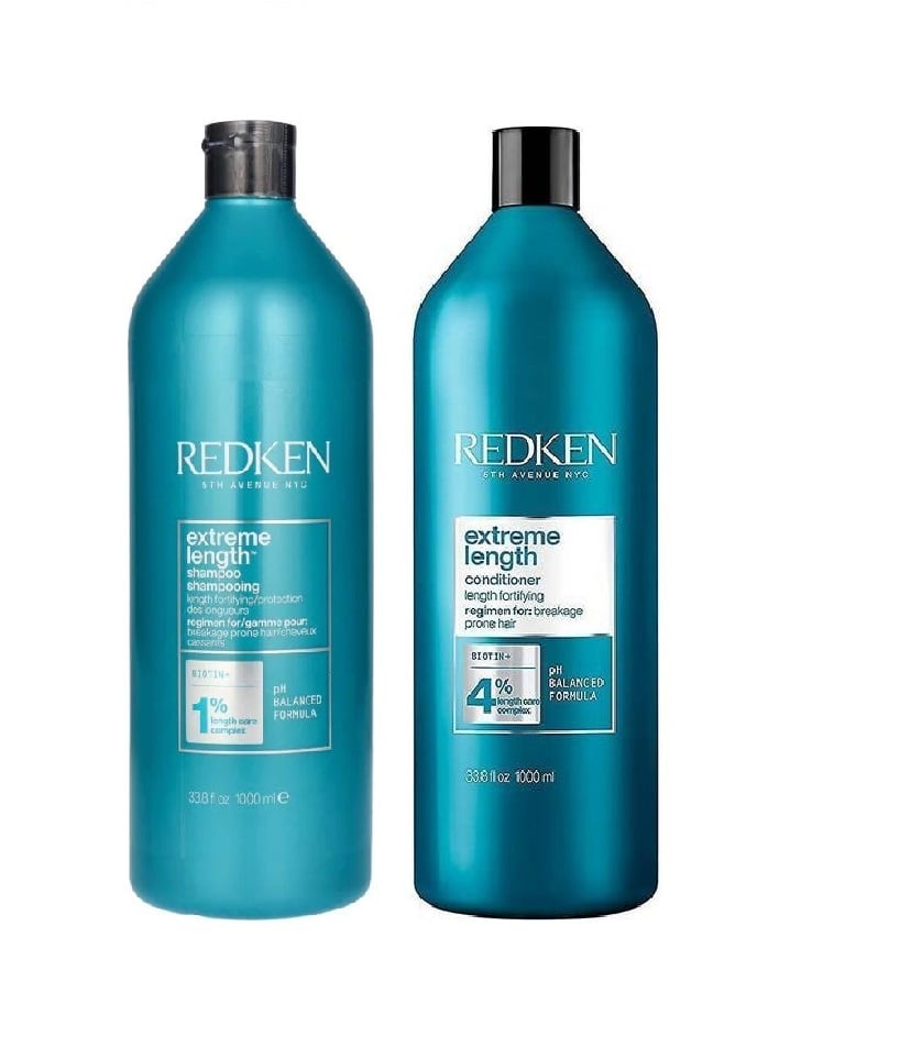 Redken - Extreme Length Shampoo 1000 ml + Redken - Extreme Length Conditioner 1000 ml - Skjønnhet