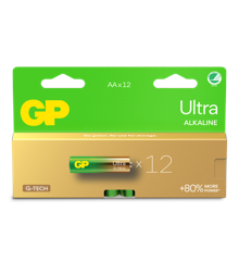 GP - Ultra Alkaline Battery, Size AA, 15AU/LR6, 1.5V, 12-pack