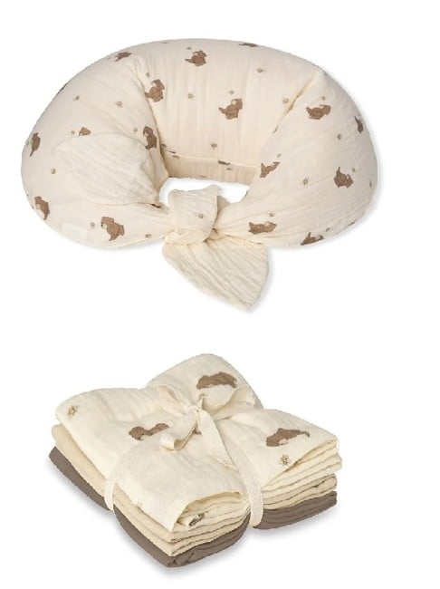 That's Mine - Nursing Pillow - Bees and Bears + That's Mine - Muslin cloth 3-Pack (Bees and Bears)