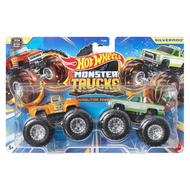 Hot Wheels - Monster Trucks 1:64 - Hi-Tail Hauler VS. Silverado (HWN61)