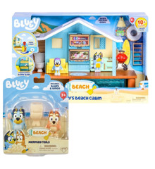 Bluey - Beach Cabin & Figures with Mermaid Tails (90184/90181)