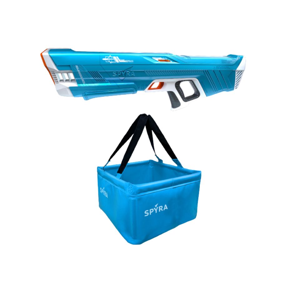 SPYRA - SpyraThree WaterBlaster - Electric & Automated Premium Water Gun  with 3 Game Modes Blue