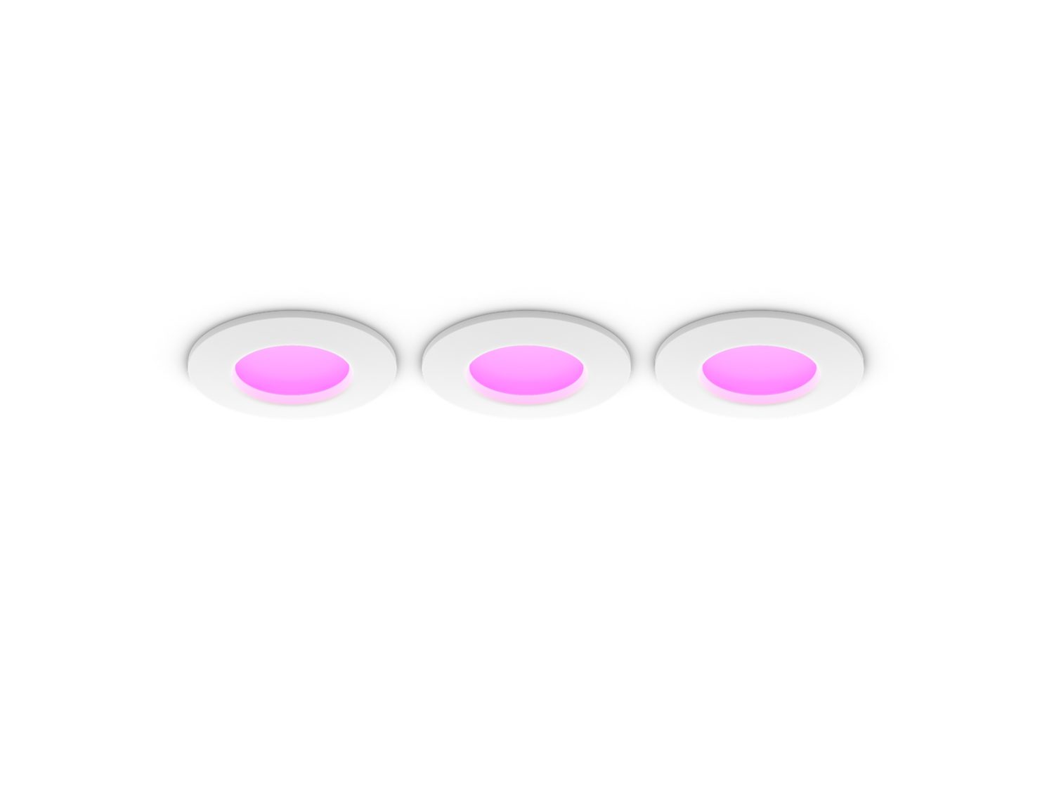 Bilde av Hue Slim Downlight S 90mm White and Color Ambiance Vit 3-pack