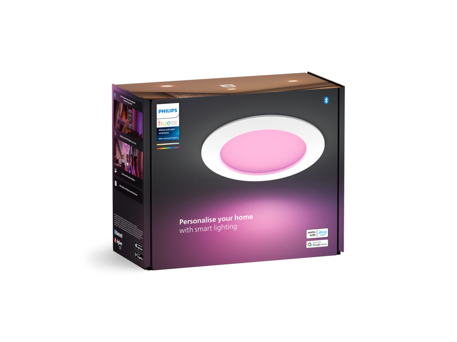 Hue Slim Downlight L 170mm White and Color Ambiance Vit 1-pack