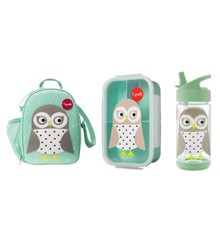 3 Sprouts - Lunch Bag  (Mint Owl) + 3 Sprouts - Bento Box (Mint Owl) + 3 Sprouts - Water Bottle (Mint Owl)