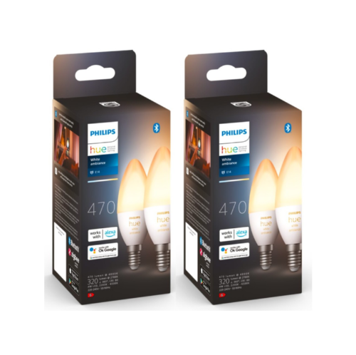 Buy Philips Hue - 2x E14 2-Pack Bulb - White Ambiance - Bundle