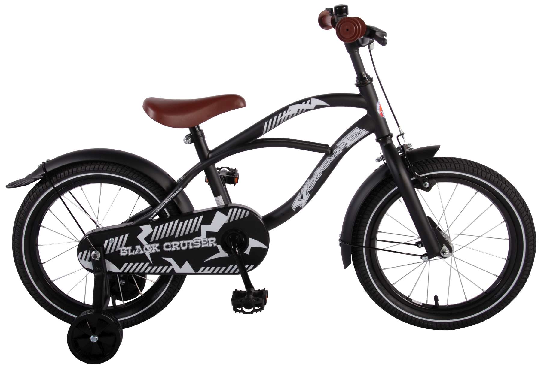 Volare - Childrens Bicycle 16" - Black Cruiser (21602-CH) - Leker