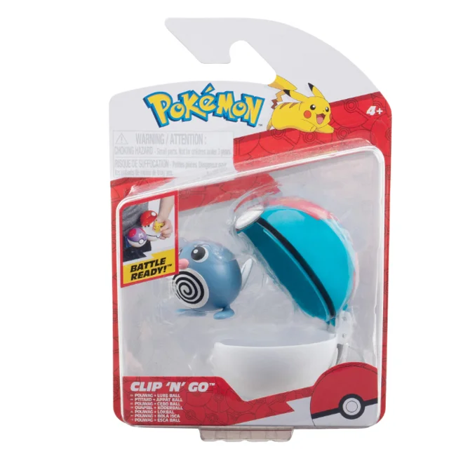 Pokémon - Clip N Go - Poliwag og Lure Ball