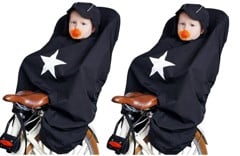 Babytrold - 2 x Raincover for Bicycle Seat Black