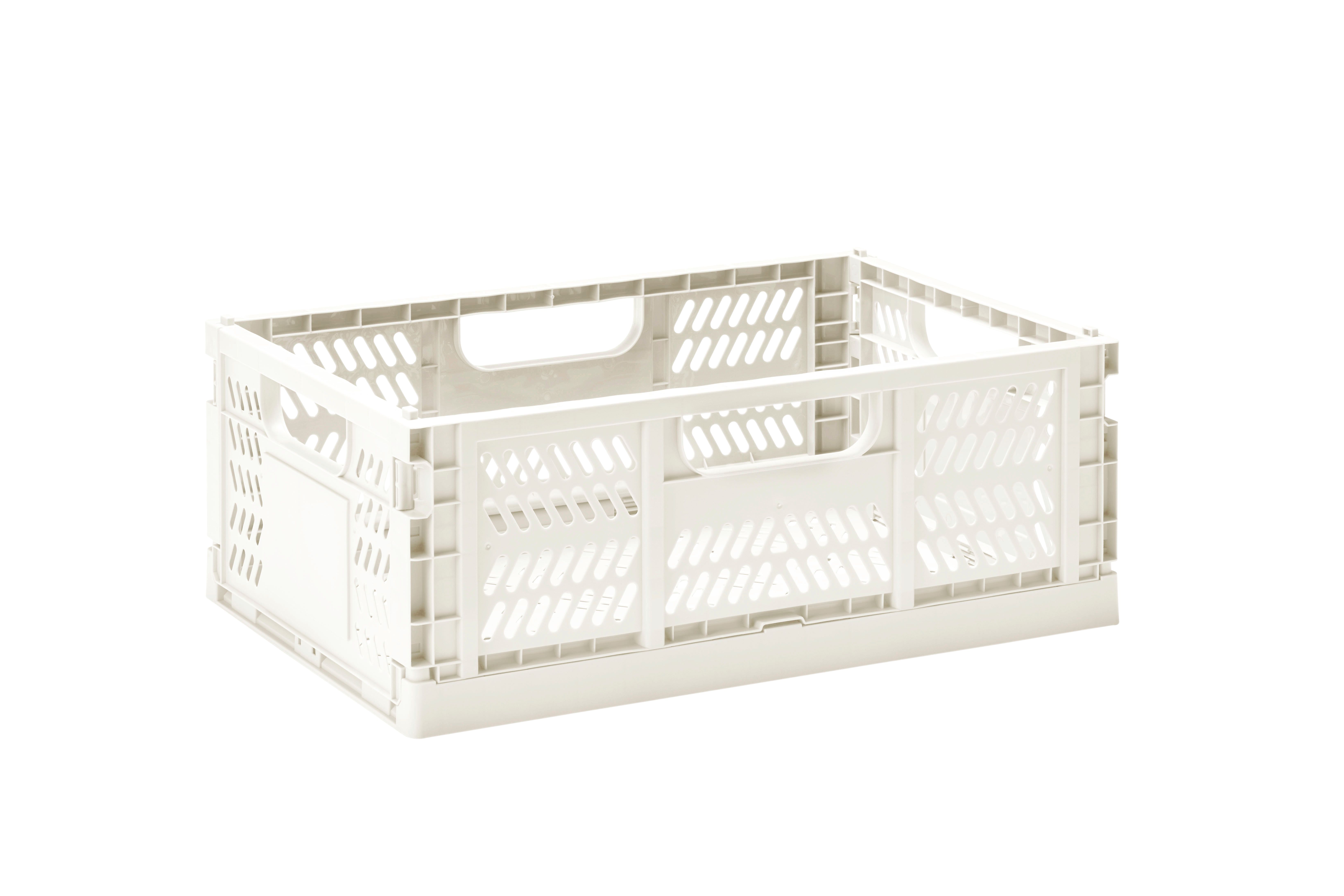 3 Sprouts - Modern Folding Crate Large Cream - Baby og barn