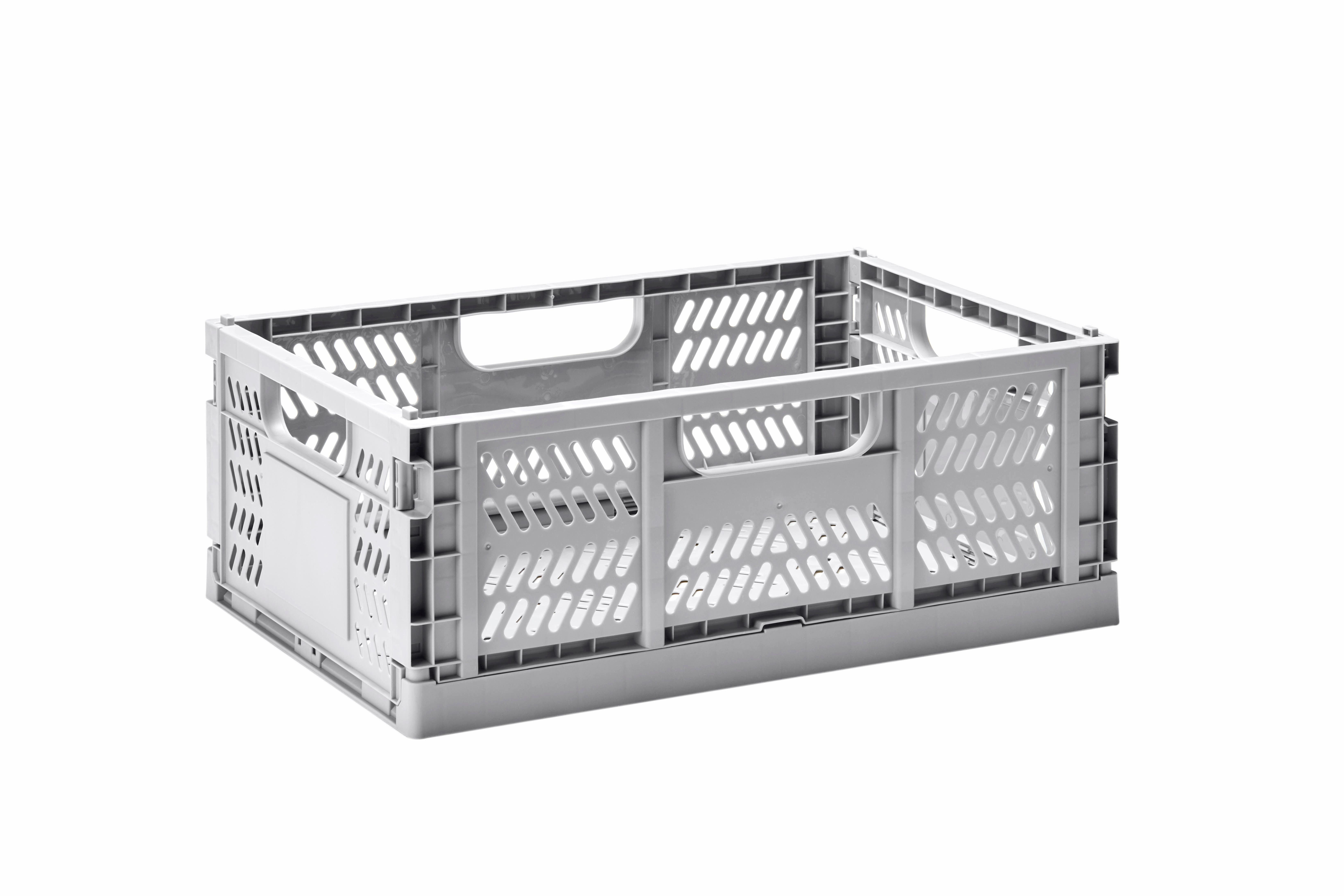 3 Sprouts - Modern Folding Crate Large Light Grey