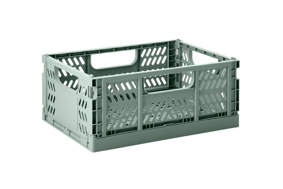 3 Sprouts - Modern Folding Crate Medium Green