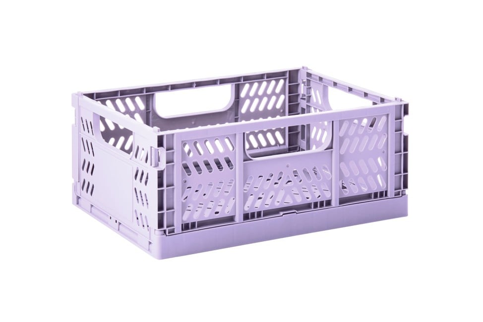 3 Sprouts - Modern Folding Crate Medium Purple