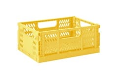 3 Sprouts - Modern Folding Crate Medium Yellow