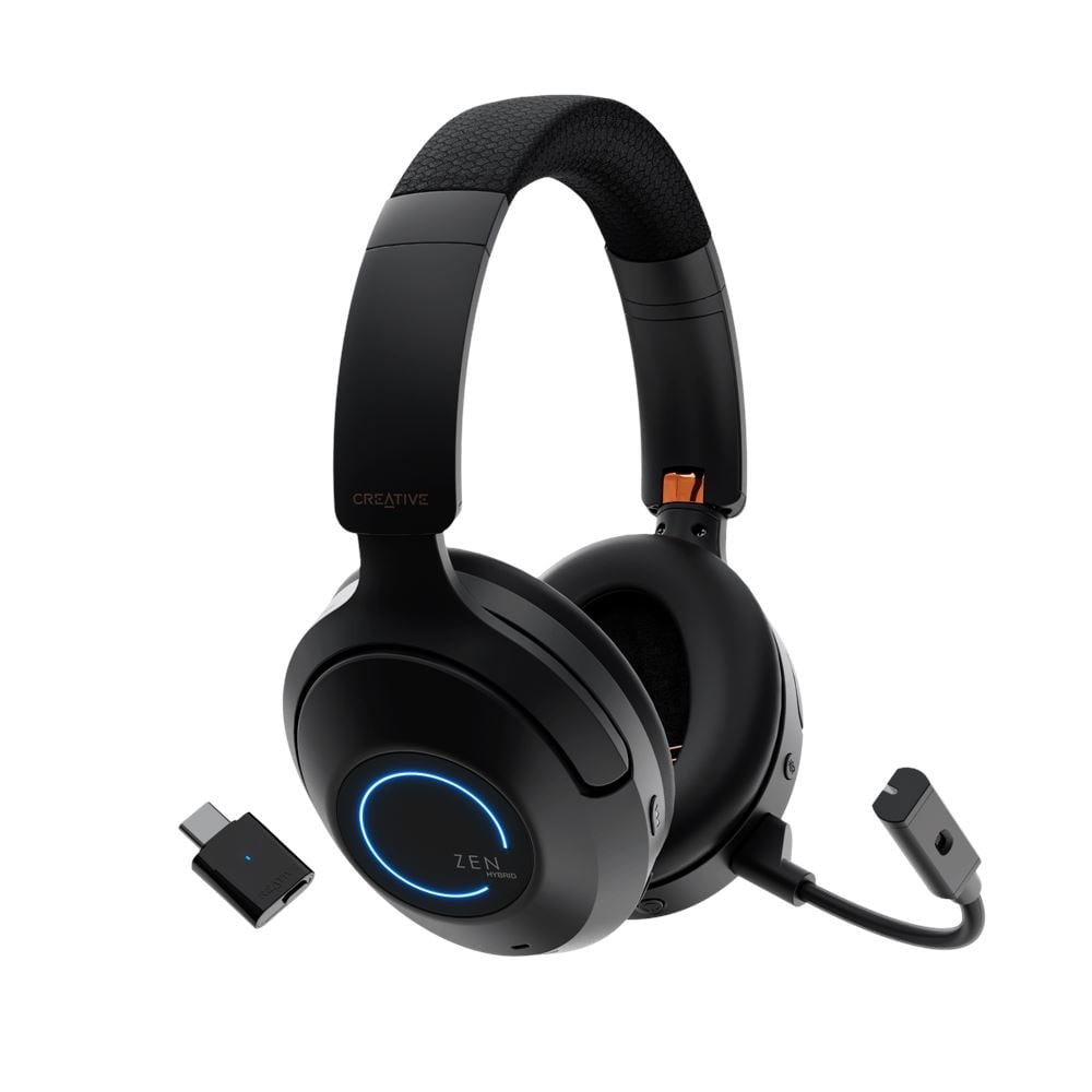 Creative - Zen Hybrid Pro Classic Wireless Over-Ear Headphones ANC - Black - Elektronikk