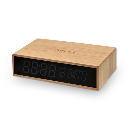 Mikamax - Bamboo Wireless Charger Clock