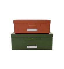 House doctor - Storage boxes, Keep - Green/Orange (202740282)