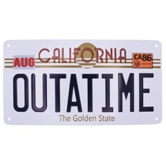 Back To The Future Replica Number Plate Tin Sign