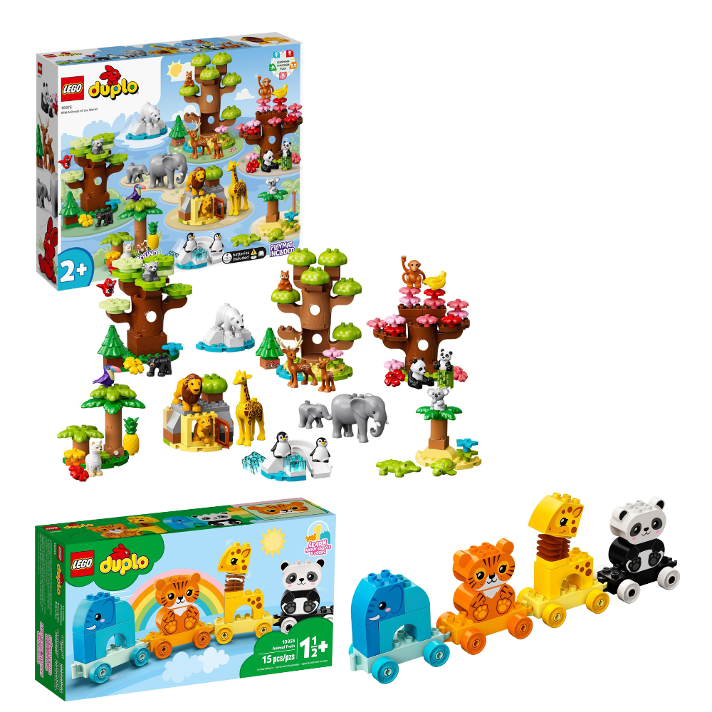LEGO Duplo - Wild Animals of the World (10975) +  Animal Train (10955)  Bundle