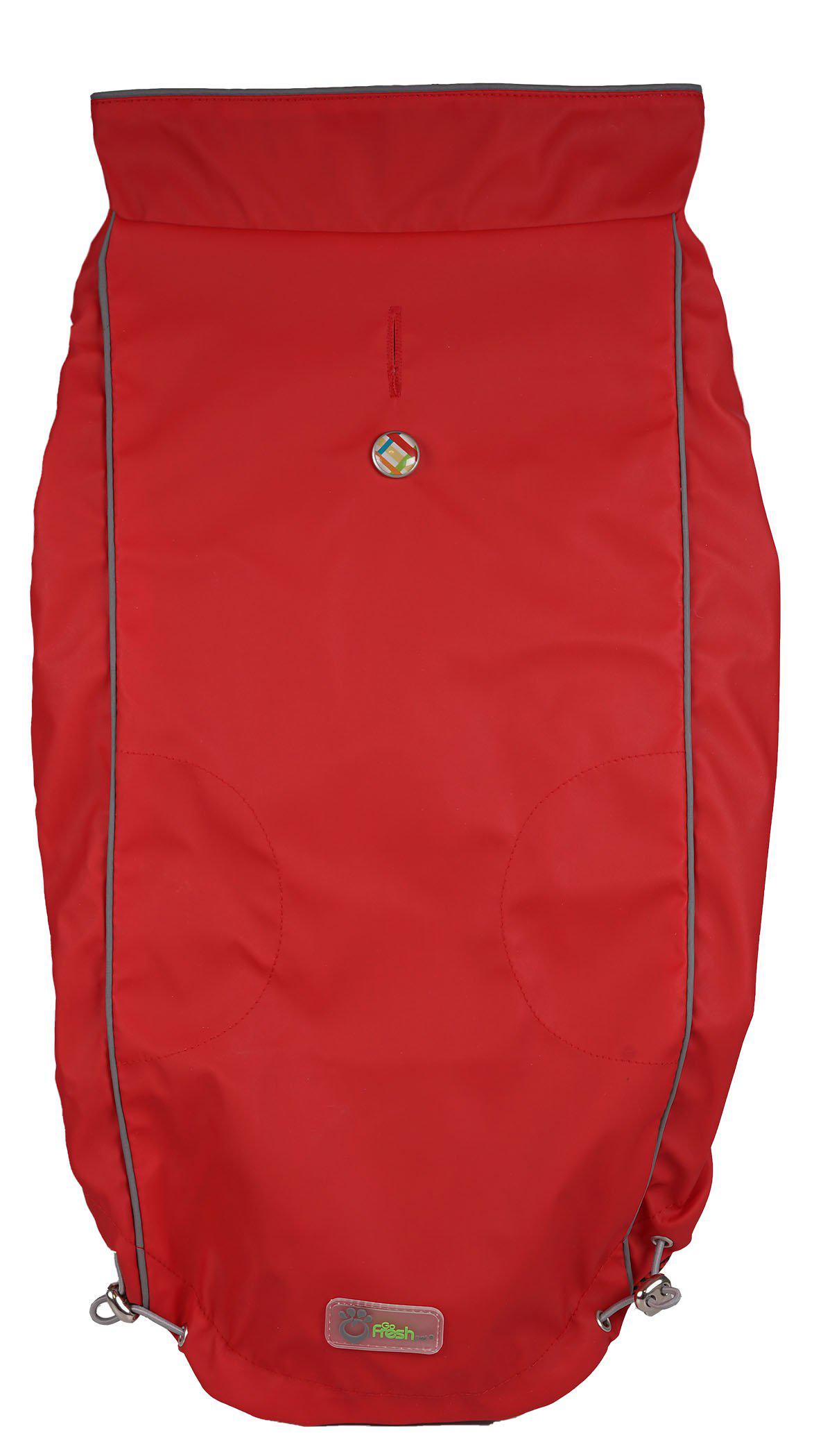 GO FRESH PET - Reversible Rain Jacket Scarlet Red Xs 29Cm - (632.7012) - Kjæledyr og utstyr