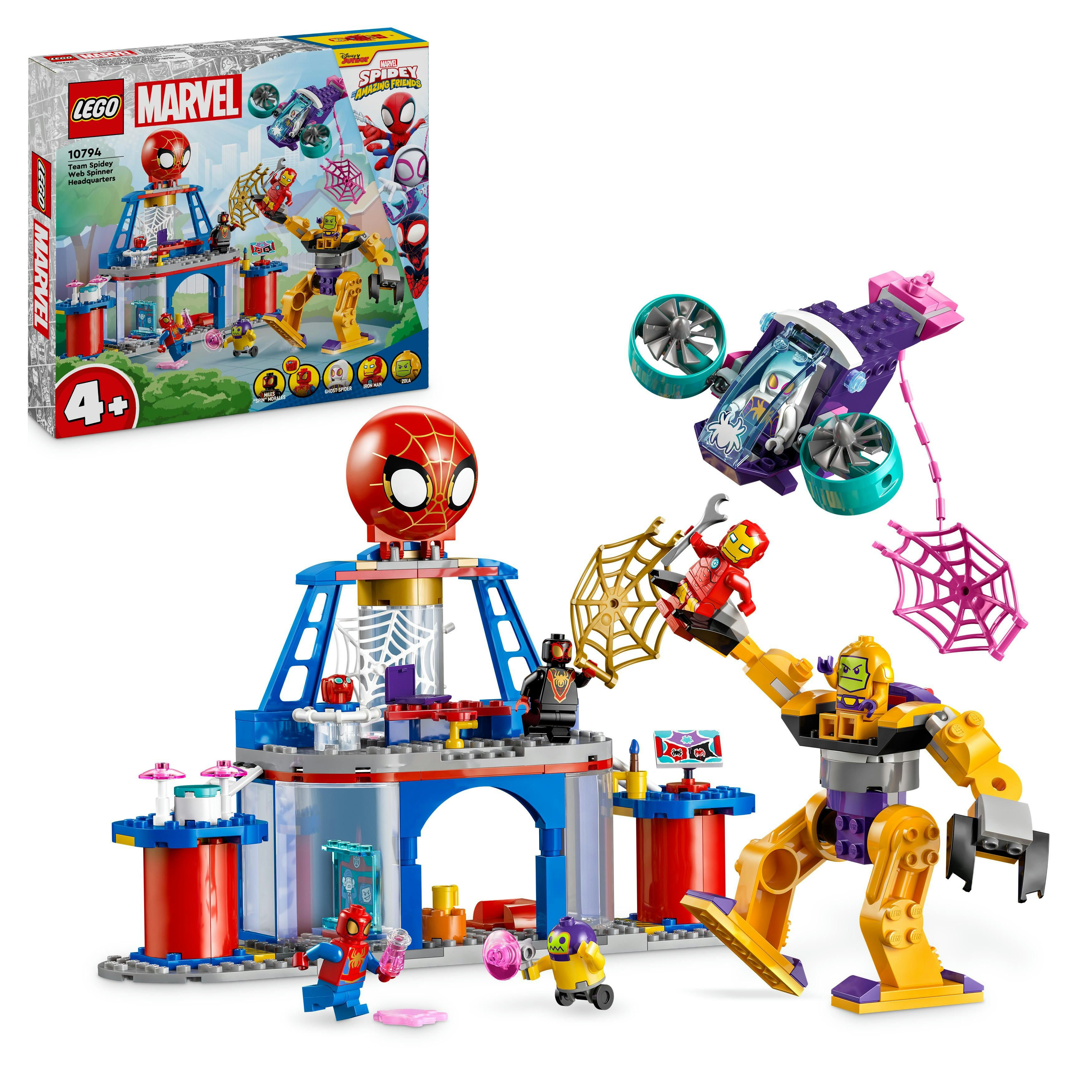 Team Edderkoppens spindelvev-hovedkvarter LEGO®  Spidey (10794)