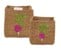 Rice - Square Raffia Storage Small and Large Tea/Radish Embroidery thumbnail-1
