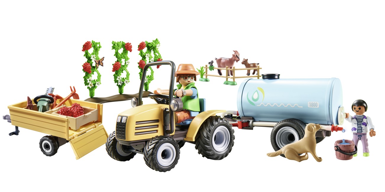 Playmobil - Tractor with trailer and water tank (71442)