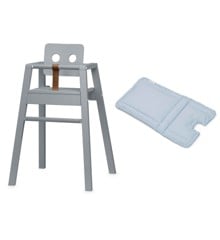 Nofred - Robot High Chair Grey + Nofred - Robot High Chair Soft Seat Blue