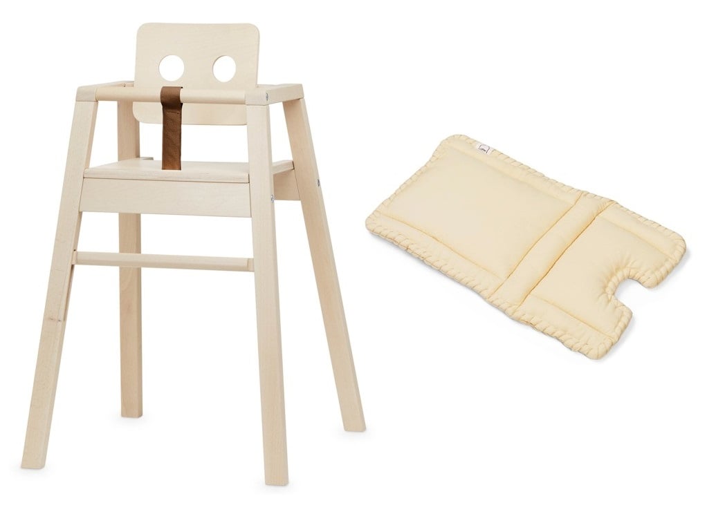 Nofred - Robot High Chair Birch + Nofred - Robot High Chair Soft Seat Sand