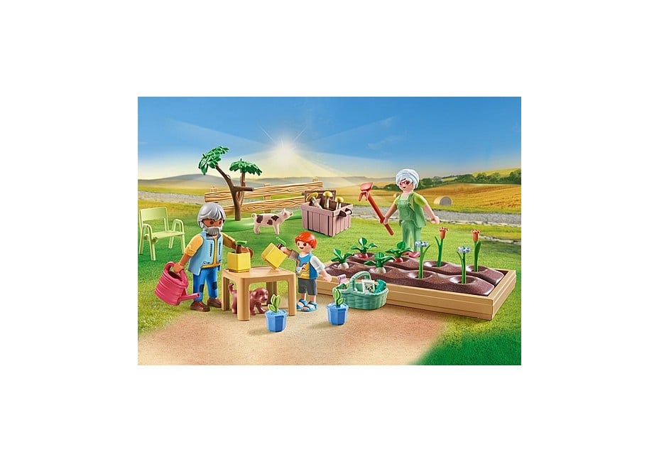 Playmobil - Idyllic vegetable garden with grandparents (71443)