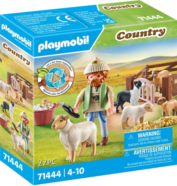 Playmobil - Young Shepherd with flock of sheep (71444)