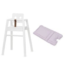 Nofred - Robot High Chair White + Nofred - Robot High Chair Soft Seat Lilac
