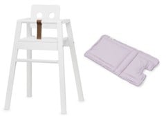 Nofred - Robot High Chair White + Nofred - Robot High Chair Soft Seat Lilac