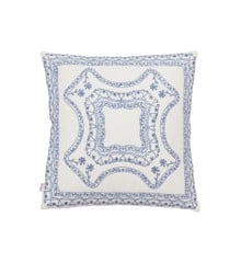 Rice - Cotton Cushion White with Blue Embroidery