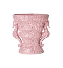 Rice - Ceramic Vase with Seahorse Decorations Pink