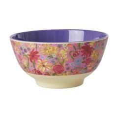 Rice - Melamine Bowl with Swedish Flower Print - Medium - 700 ml