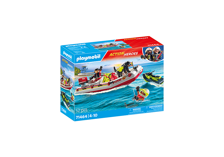 Playmobil - Feuerwehrboot mit Aqua Scooter (71464)