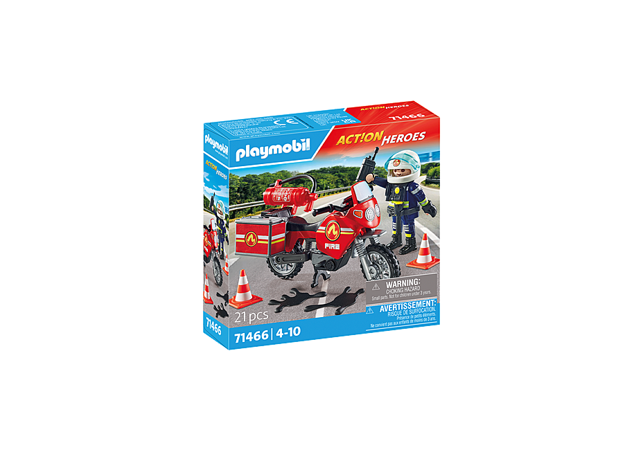 Playmobil - Feuerwehrmotorrad am Unfallort (71466)