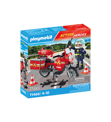 Playmobil - Fire Motorcycle & Oil Spill Incident (71466)