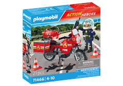 Playmobil - Fire Motorcycle & Oil Spill Incident (71466)