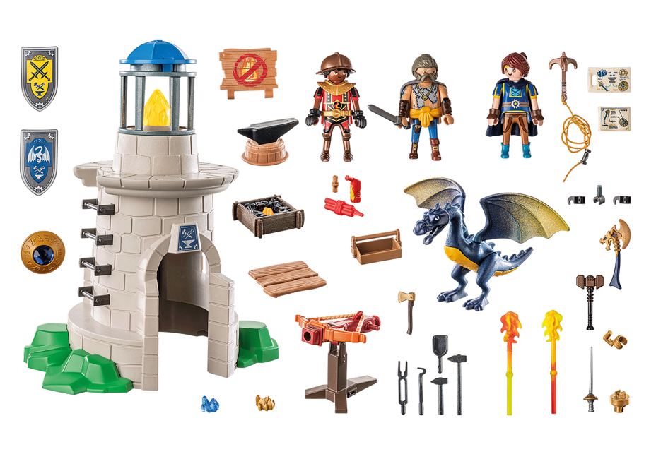 Playmobil - Knight's tower with smith and dragon (71483)