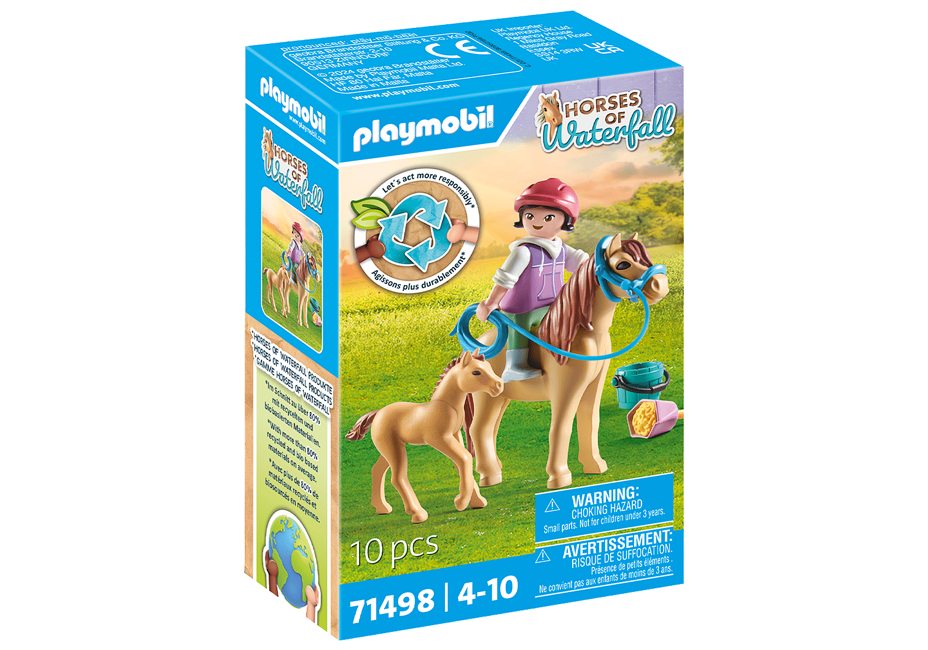 Playmobil - Barn med pony og føl (71498)